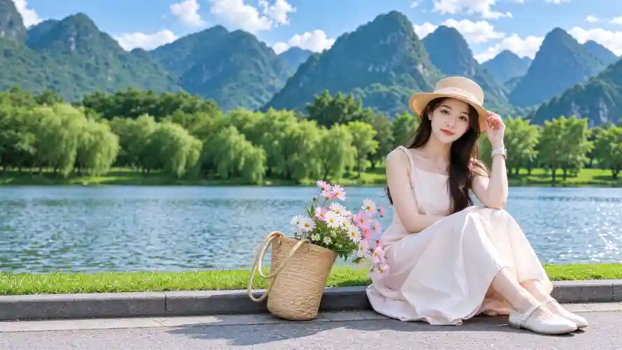 3k夏日壁纸-户外 - 柳树-湖畔「哲风壁纸」