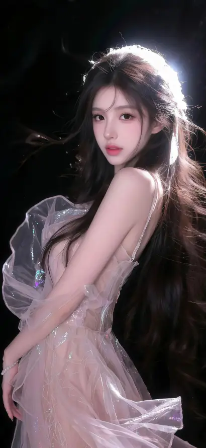 4k回眸壁纸 - 性感 - 纱裙 - 美女「哲风壁纸」