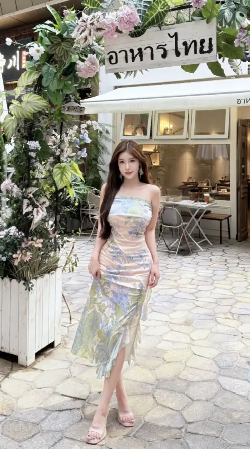 4k美女壁纸 - 街拍 - 长发 - 咖啡馆「哲风壁纸」