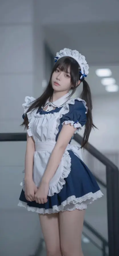4k短裙壁纸 - 美女 - 双马尾 - 女仆装「哲风壁纸」