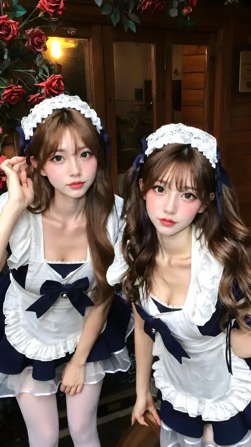 4k卷发壁纸 - 甜美 - 白丝 - 美女「哲风壁纸」