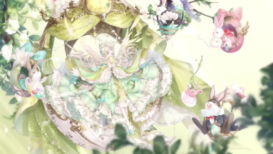 4k暖暖壁纸 - 梦幻 - 纱裙 - 花朵「哲风壁纸」