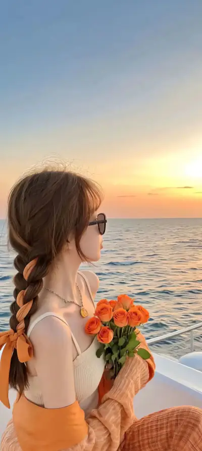 4k侧颜壁纸 - 海边 - 海面 - 游轮「哲风壁纸」