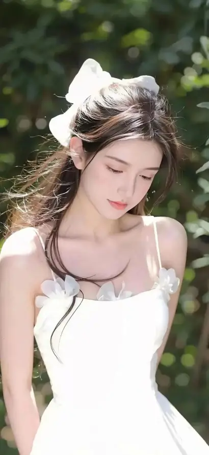 4k户外壁纸 - 林间 - 绿植 - 美女「哲风壁纸」
