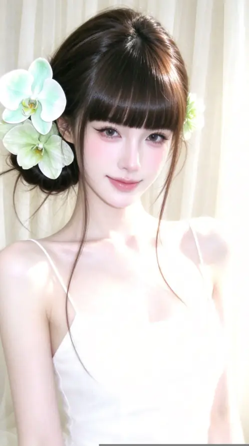 4k柔光壁纸 - 盘发 - 美女 - 纯欲风「哲风壁纸」
