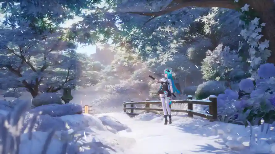 4k冬日壁纸-森林 - 积雪-薄荷「哲风壁纸」