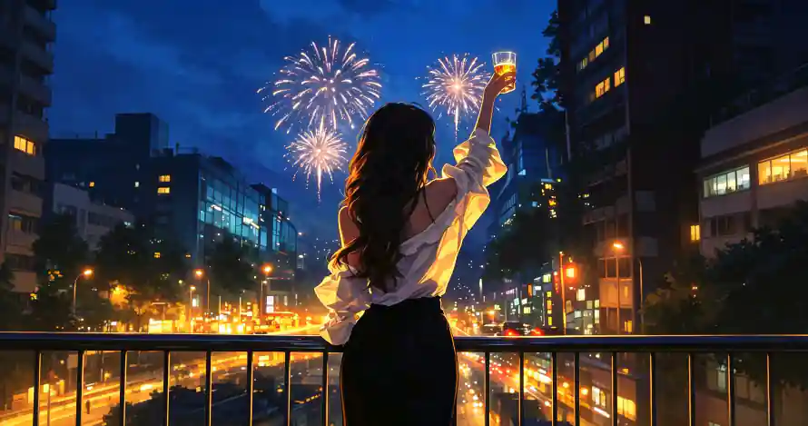 3k举杯壁纸-庆祝 - 新年-暖光「哲风壁纸」