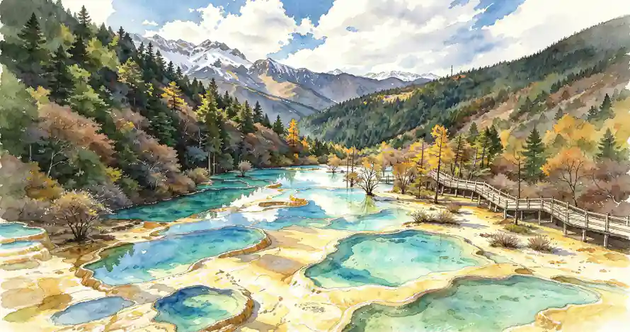 3k山谷壁纸-森林 - 湖泊-雪山「哲风壁纸」