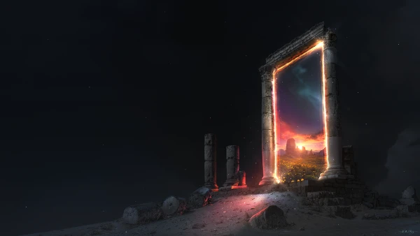 3k夜晚壁纸-古老的 - 废墟-幻想艺术壁纸分享「哲风壁纸」