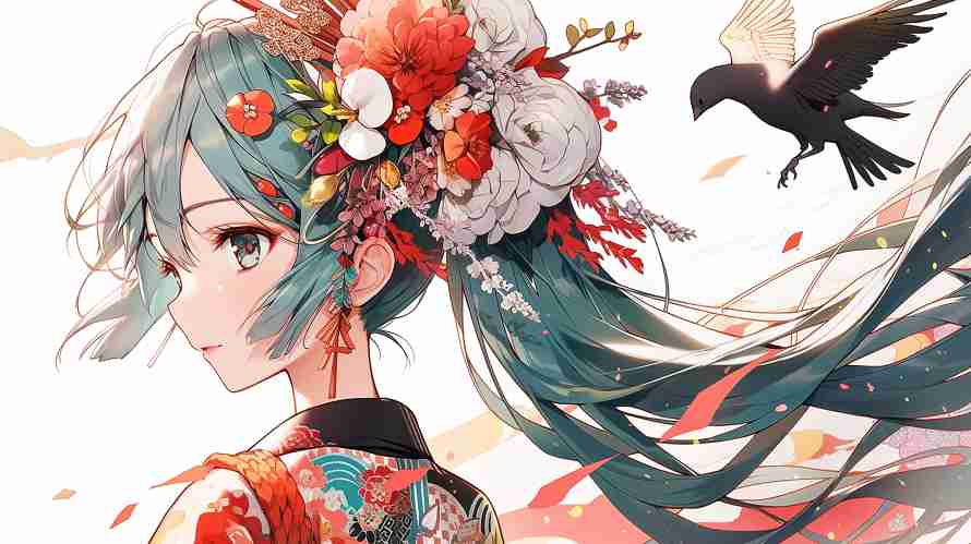 3k动物壁纸-双马尾 - 掠夺-初音未来壁纸分享「哲风壁纸」