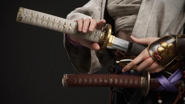 4k4K壁纸-武士刀与剑-持剑的妇女免费下载「哲风壁纸」