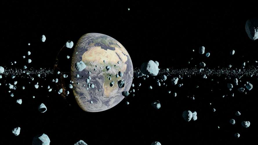 4k地球壁纸-小行星与行星-免费下载「哲风壁纸」
