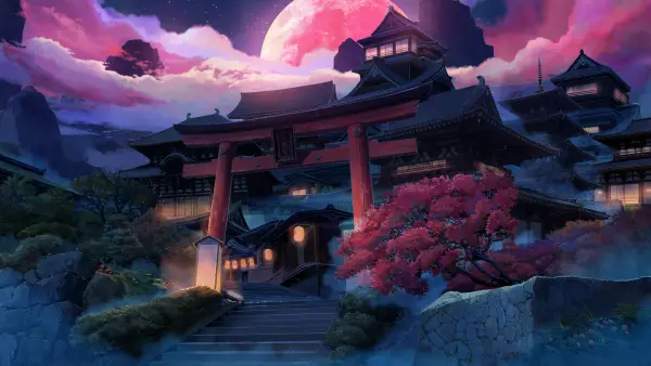 5k城堡壁纸-建筑学和夜晚-数字艺术壁纸推荐「哲风壁纸」