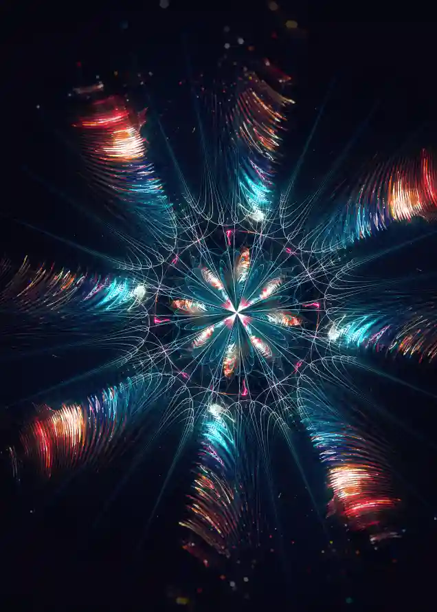 4k分形壁纸 - 光 - 午夜 - 天空「哲风壁纸」