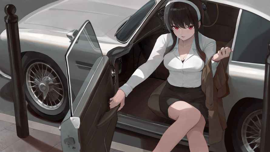 4k头巾壁纸-动漫女孩和车-约尔·弗格热门的壁纸「哲风壁纸」