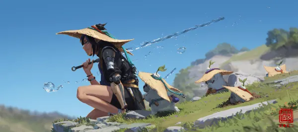 2k刘侃壁纸-艺术品 - 动物-幻想女孩壁纸分享「哲风壁纸」