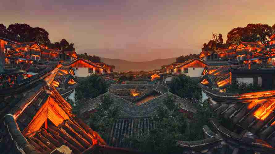 4k建筑壁纸-丽江市与山-特雷·拉特克利夫「哲风壁纸」