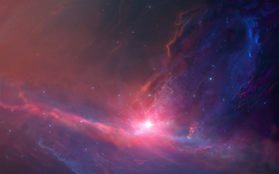5k宇宙壁纸-星基泰克特和星云-星星壁纸分享「哲风壁纸」