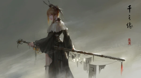 9k原创人物壁纸-幻想战士 - 剑-幻想艺术壁纸分享「哲风壁纸」