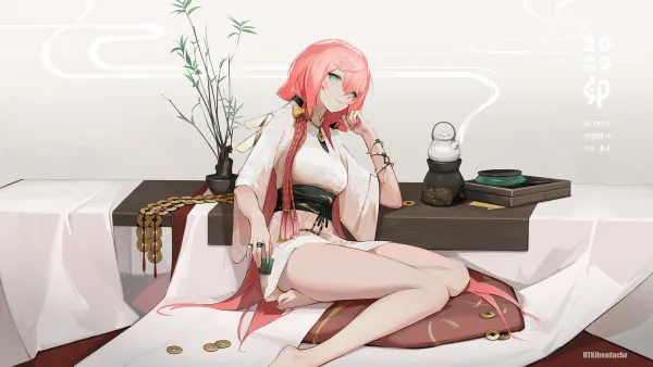 3k戒指壁纸-绿眼睛 - 手镯-动漫女孩热门的壁纸「哲风壁纸」
