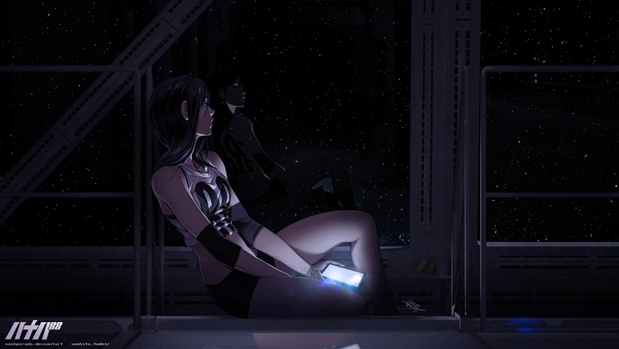2k星星眼星星眼壁纸-飞船-《电话》图片-带水印的「哲风壁纸」