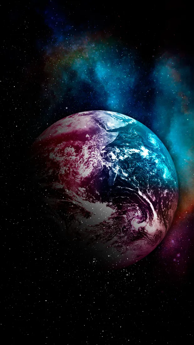 《月亮》手机壁纸-这个星星眼球-月亮图片-蓝色大理石「哲风壁纸」