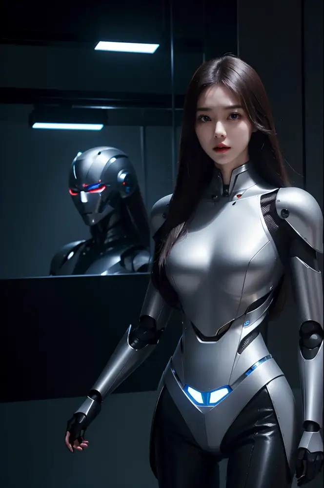 《AI》手机壁纸-美女背景-紧身衣壁纸-未来科技「哲风壁纸」
