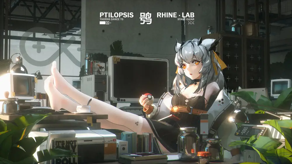 4k3D壁纸-白丝-美少女图片-明日方舟「哲风壁纸」