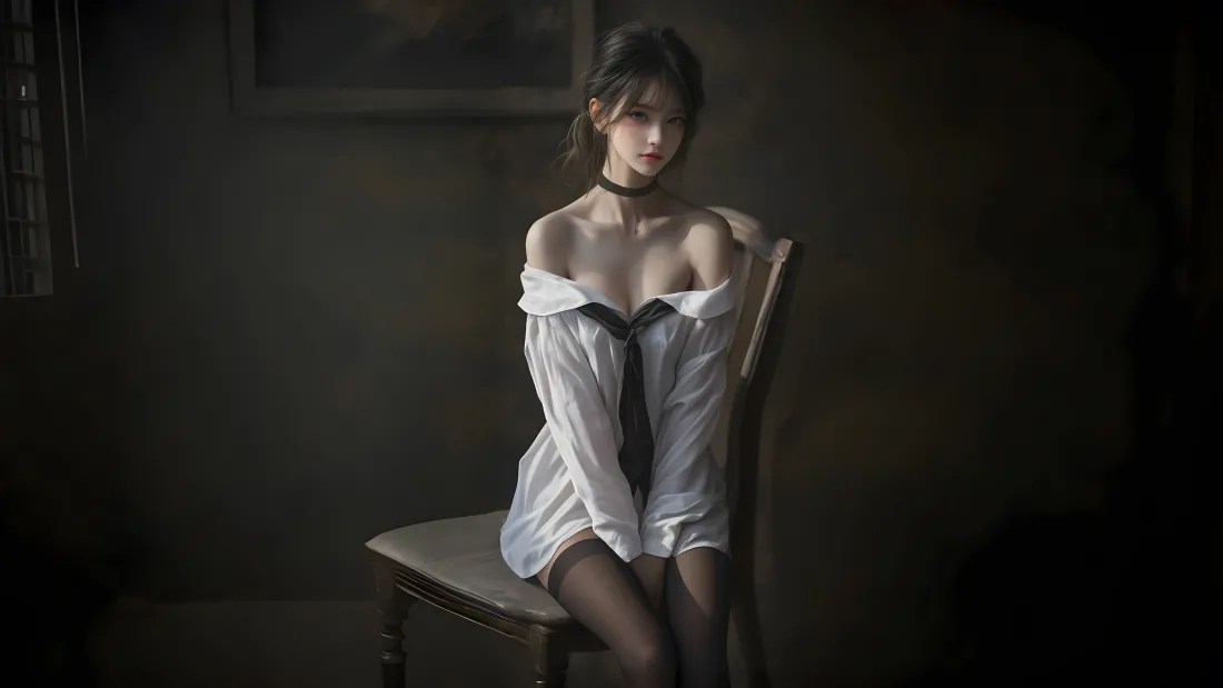 4k写真系列壁纸-黑丝动漫美女壁纸 - 美图合集「哲风壁纸」