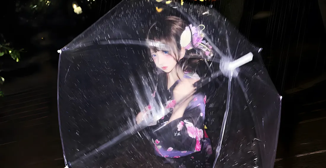 6k美女打伞壁纸 - 萝莉风小姐姐背景图片「哲风壁纸」