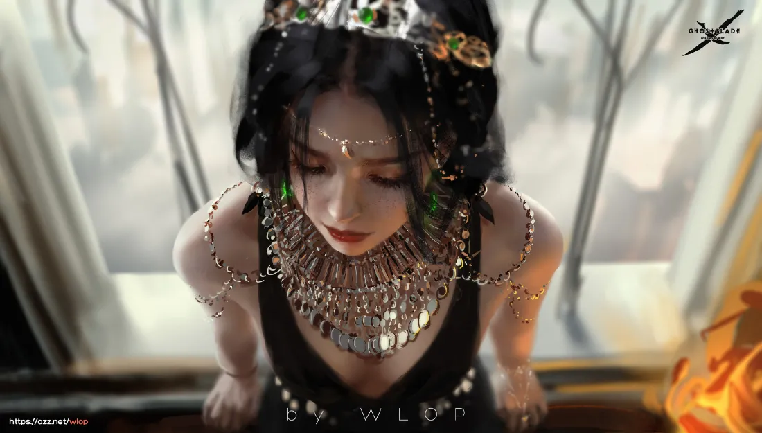2k美女壁纸-鬼刀风铃背景图片 - 美图合集「哲风壁纸」
