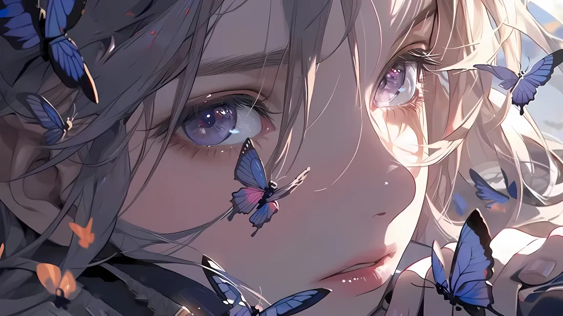 4k插画壁纸-蝴/出水芙蓉背景图片 - 免费下载「哲风壁纸」