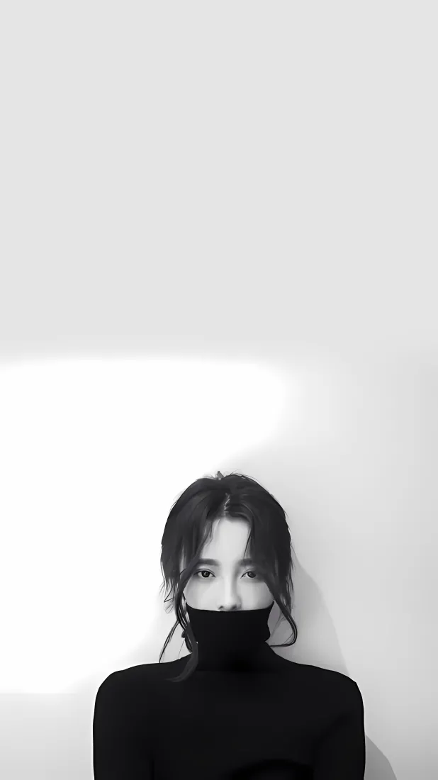 《明星星眼》手机壁纸-美女壁纸 - 黑白写真照「哲风壁纸」