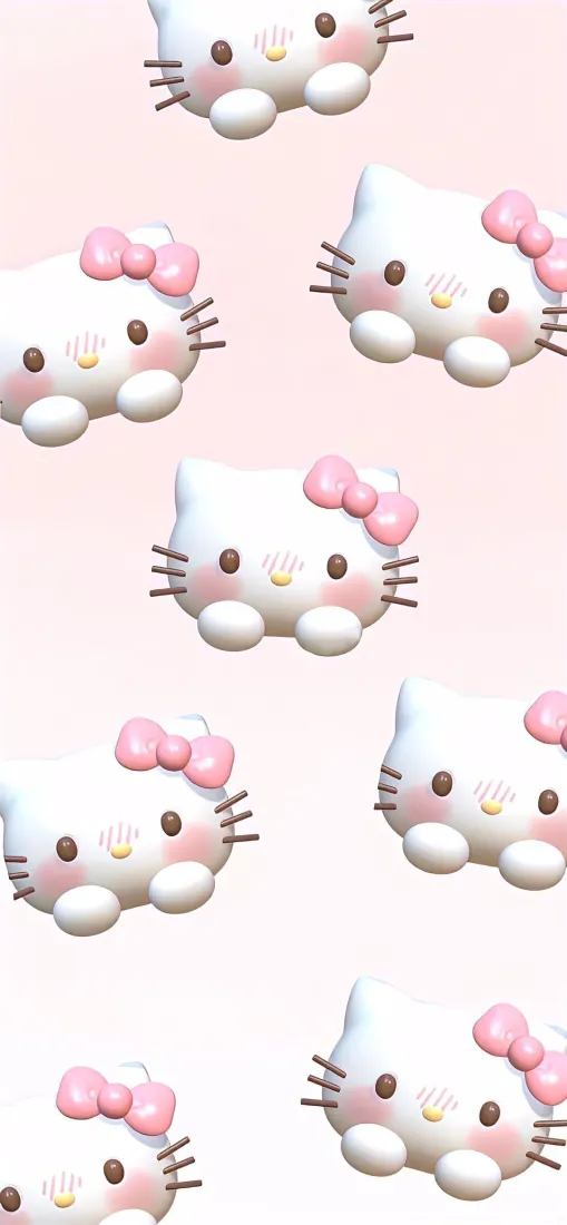 《粉粉》手机壁纸-kitty猫壁纸 - 壁纸分享「哲风壁纸」