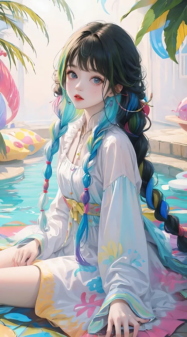 《复古画风美女K壁纸》手机壁纸-AI美女背景图片 - 壁纸分享「哲风壁纸」