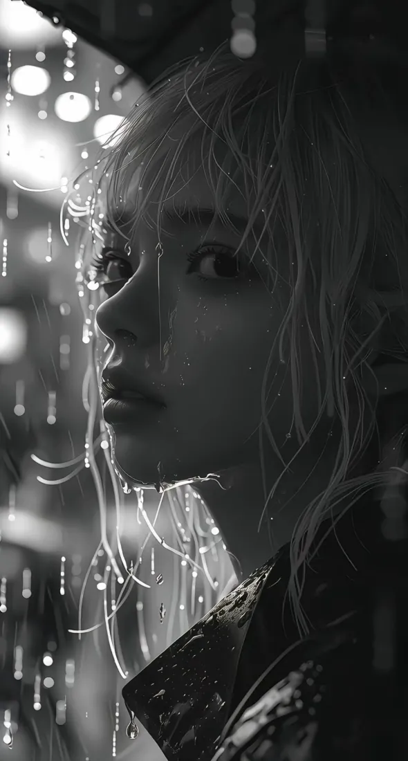 《2K》手机壁纸-雨中美女「哲风壁纸」