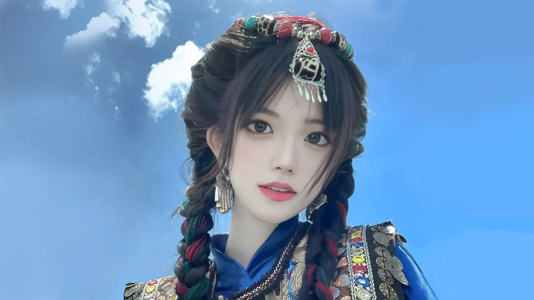 4k蓝天美女壁纸 - 草原壁纸「哲风壁纸」