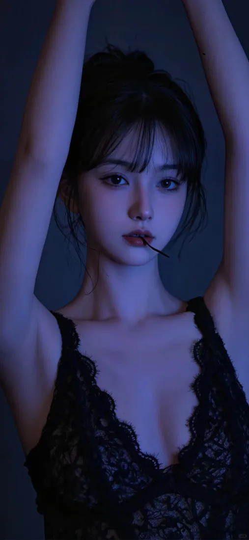 性感美女蕾丝吊带壁纸｜性感美女背景图片「哲风壁纸」