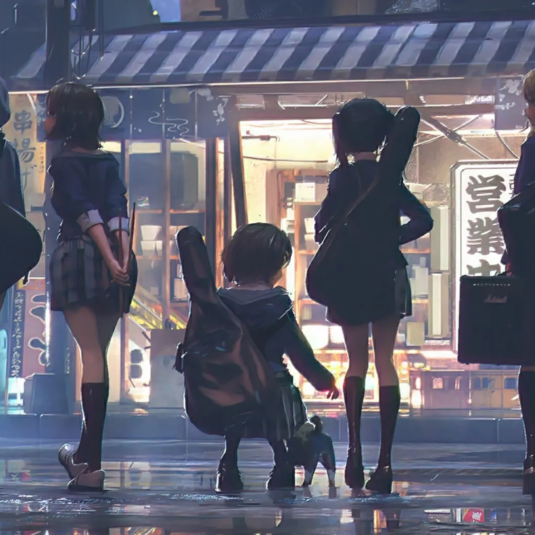 动漫少女与孩童壁纸｜街头文艺背景图片 - kion「哲风壁纸」