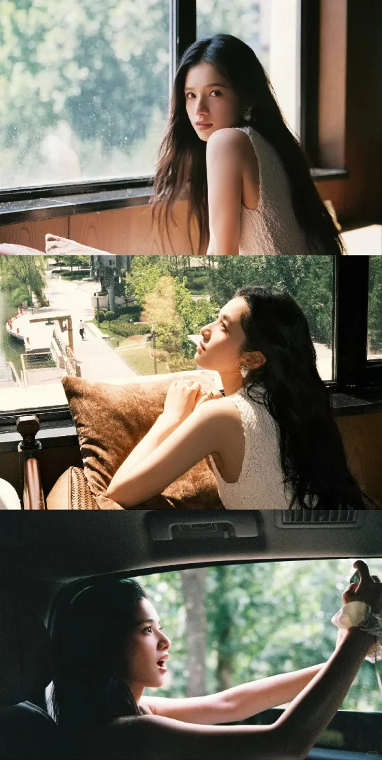 张婧仪慵懒风美照壁纸｜张婧仪背景图片 - 女神魅力「哲风壁纸」