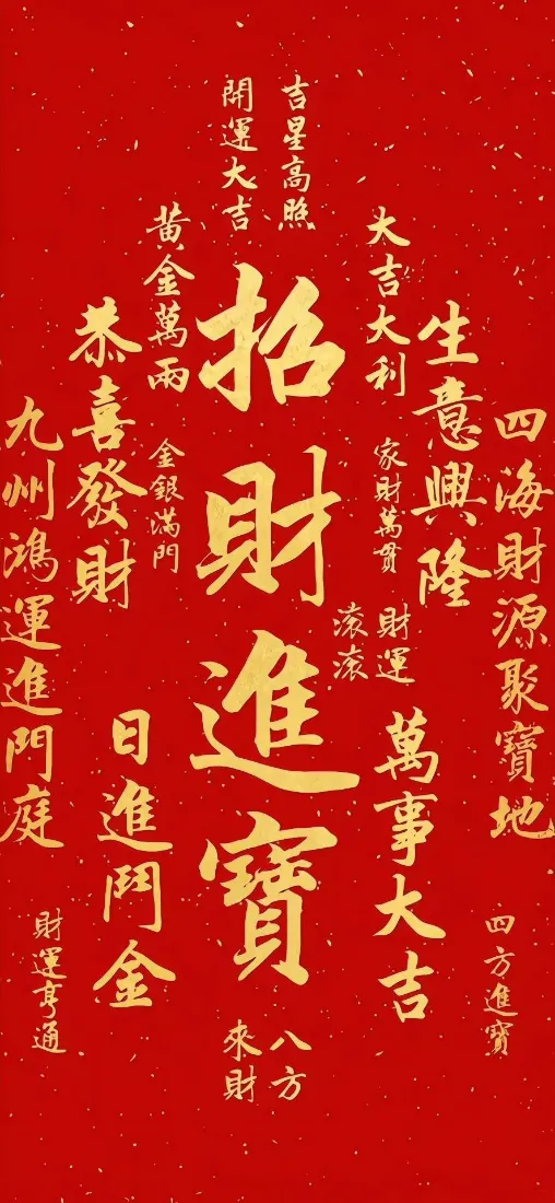 招财进宝壁纸｜生意兴隆背景图片 - 暴富「哲风壁纸」