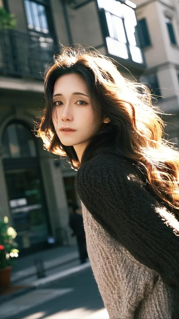 阳光发丝美女手机壁纸｜氛围感背景图片 - 迷人「哲风壁纸」
