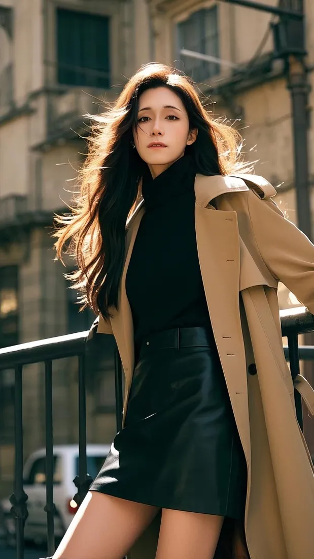 阳光发丝美女手机壁纸｜时尚街拍背景图片 - 惊艳「哲风壁纸」