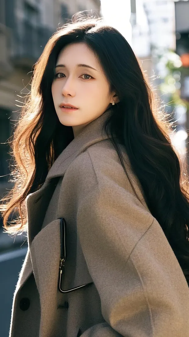 阳光发丝美女手机壁纸｜时尚背景图片 - 氛围感「哲风壁纸」