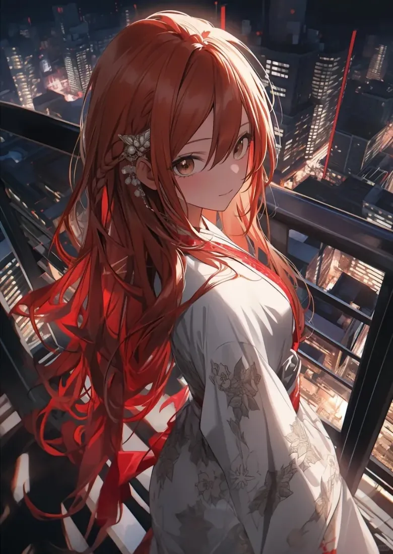 龙族小说角色手机壁纸｜红发少女背景图片 - 惊艳「哲风壁纸」