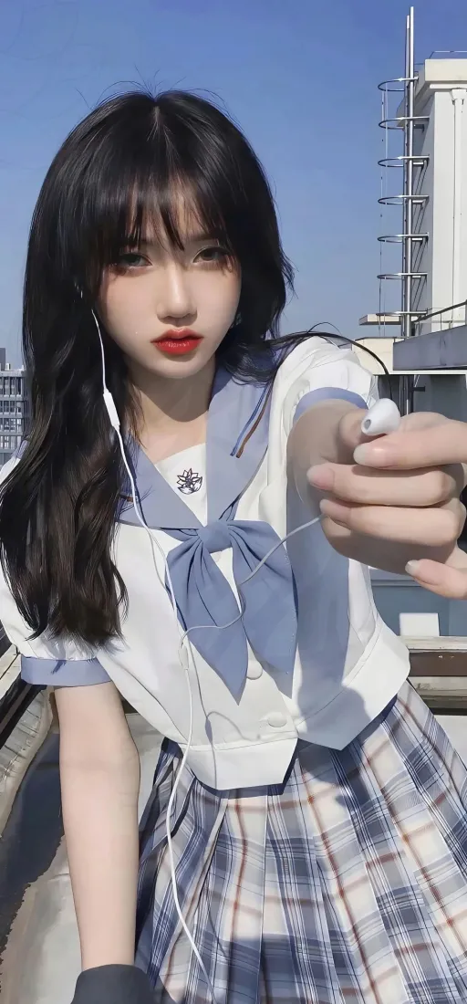 jk美女手机壁纸｜jk制服背景图片 - 甜美少女风「哲风壁纸」