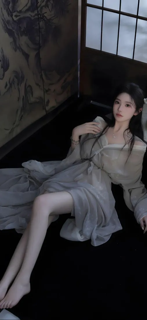 女孩古风手机壁纸｜古风女孩背景图片 - 唯美躺姿「哲风壁纸」