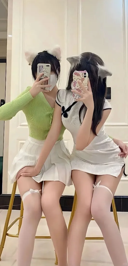美女自拍手机壁纸｜双马尾美少女背景图片 - 可爱风「哲风壁纸」