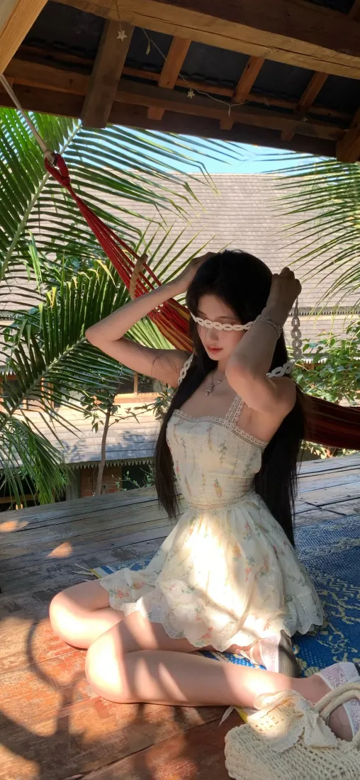 美女iPhone手机壁纸｜户外休闲背景图片 - 唯美风「哲风壁纸」