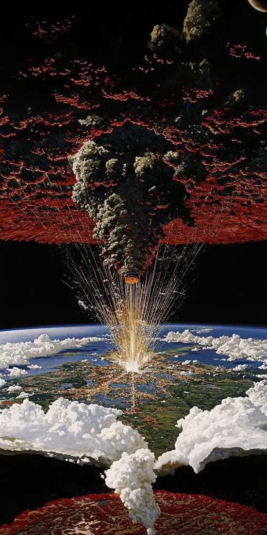 震撼视觉冲击手机手机壁纸 - 星球爆炸背景图片「哲风壁纸」
